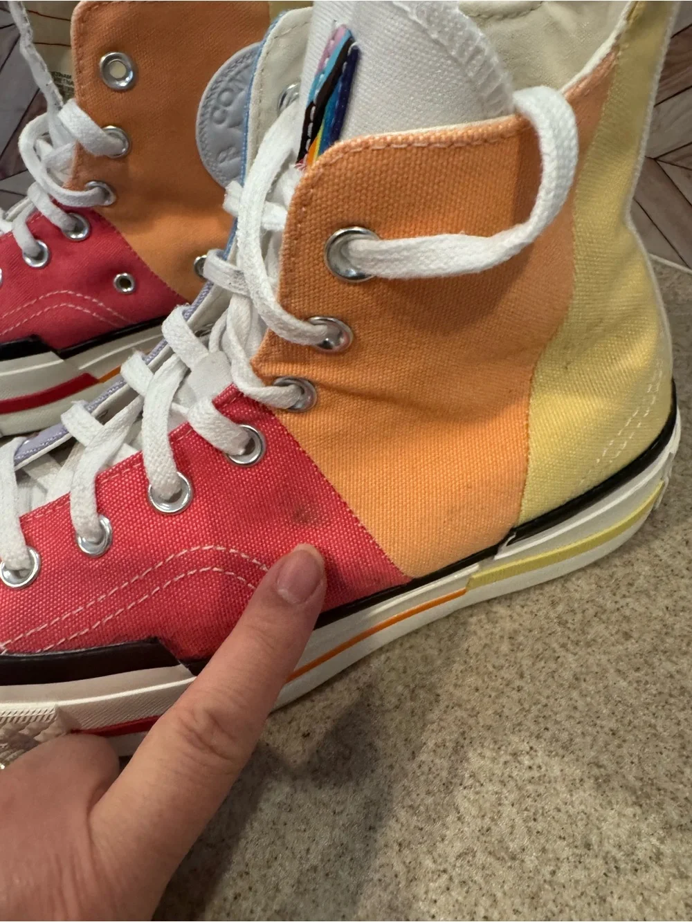 Converse Chuck 70 plus hi “pride proud to be”” mens 5.5 or ladies 7.5 A06029C - Picture 8 of 9